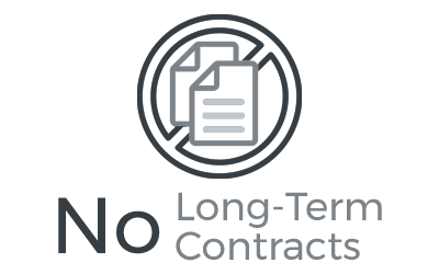 e-vos does not require long term contracts for IT support service