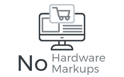 e-vos does not charge clients price markups on IT hardware